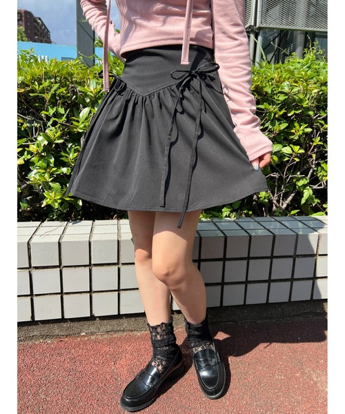 セール】【PHILLY】サイドリボンギャザースカート（スカート