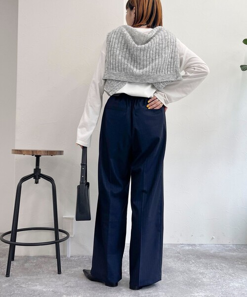 fredy emue（フレディエミュ）の「【レングス長め丈あり】ストライプタックスラックスパンツ（スラックス・レディース・ブルー系その他/ブラック系その他/グレー系その他・39/38/36）」の5枚目の写真