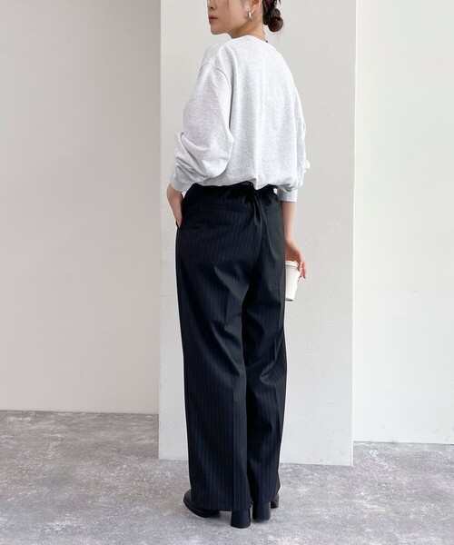 fredy emue（フレディエミュ）の「【レングス長め丈あり】ストライプタックスラックスパンツ（スラックス・レディース・ブルー系その他/ブラック系その他/グレー系その他・39/38/36）」の16枚目の写真