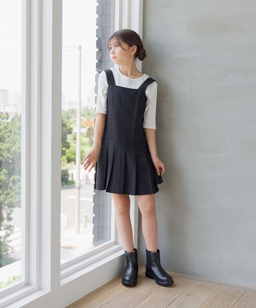 GLOBAL WORK（グローバルワーク）の「アソートジャンスカ/130117（ジャンパースカート・キッズ・ブラック/ブルー・130cm/140cm/150cm/160cm）」の18枚目の写真