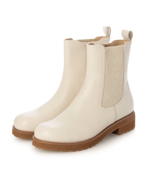 ing（イング）の「サイドゴアブーツ（ブーツ・レディース・ブラック/サンドベージュ/アイボリー・23cm/23.5cm/24cm/24.5cm/22.5cm）」の2枚目の写真