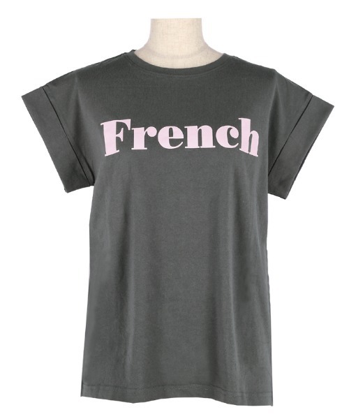 coca(coca)(コカ)の「フレンチ ロゴTシャツ(Tシャツ/カットソー・レディース・A/チャコール/B/ブラック・ONE SIZE)」の22枚目の写真