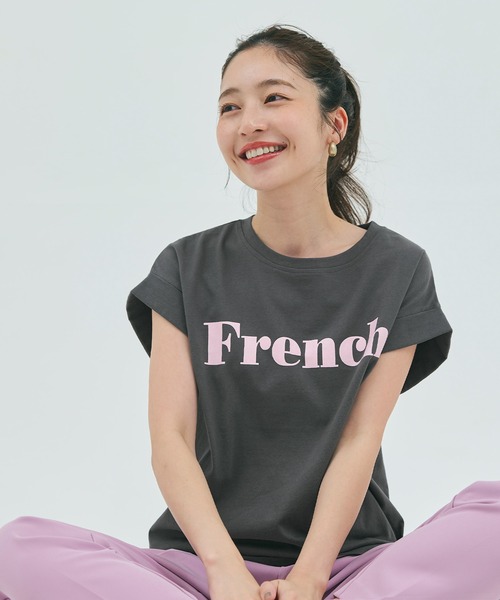 coca(coca)(コカ)の「フレンチ ロゴTシャツ(Tシャツ/カットソー・レディース・A/チャコール/B/ブラック・ONE SIZE)」の15枚目の写真