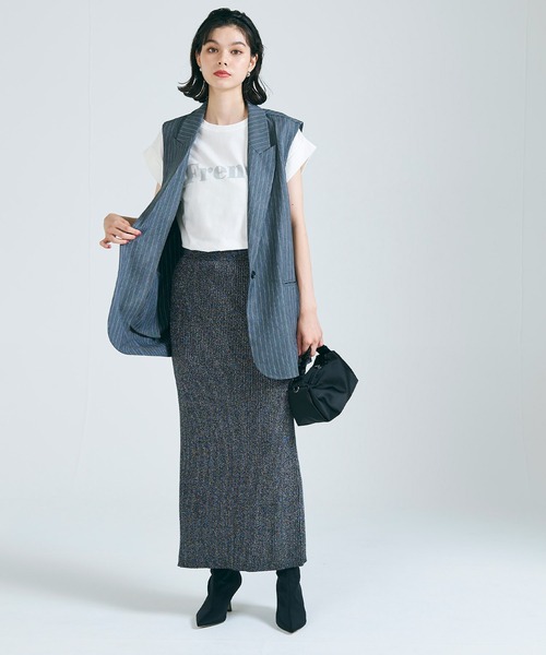 coca(coca)(コカ)の「フレンチ ロゴTシャツ(Tシャツ/カットソー・レディース・A/チャコール/B/ブラック・ONE SIZE)」の19枚目の写真