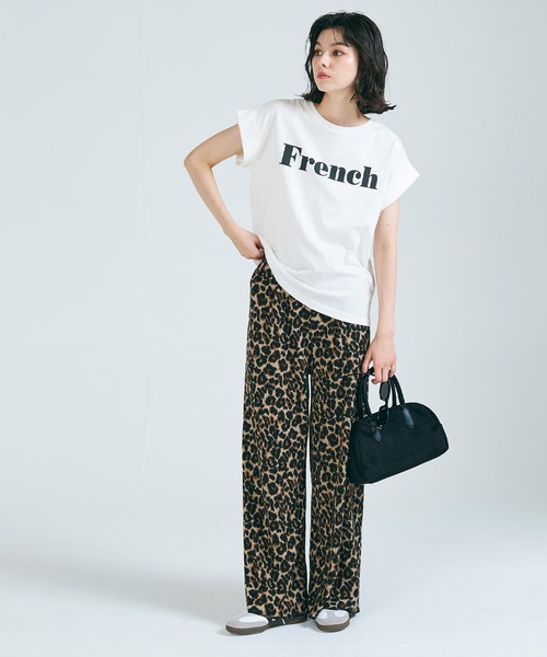 coca(coca)(コカ)の「フレンチ ロゴTシャツ(Tシャツ/カットソー・レディース・A/チャコール/B/ブラック・ONE SIZE)」の8枚目の写真