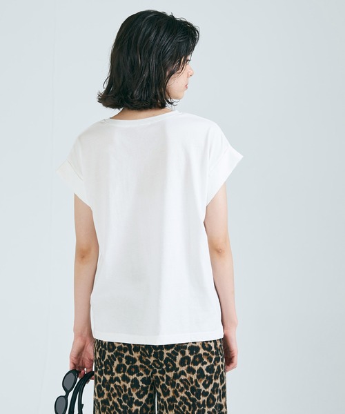 coca(coca)(コカ)の「フレンチ ロゴTシャツ(Tシャツ/カットソー・レディース・A/チャコール/B/ブラック・ONE SIZE)」の11枚目の写真
