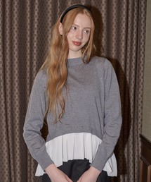 idem | docking peplum knit / ドッキングペプラムニット(ニット/セーター)