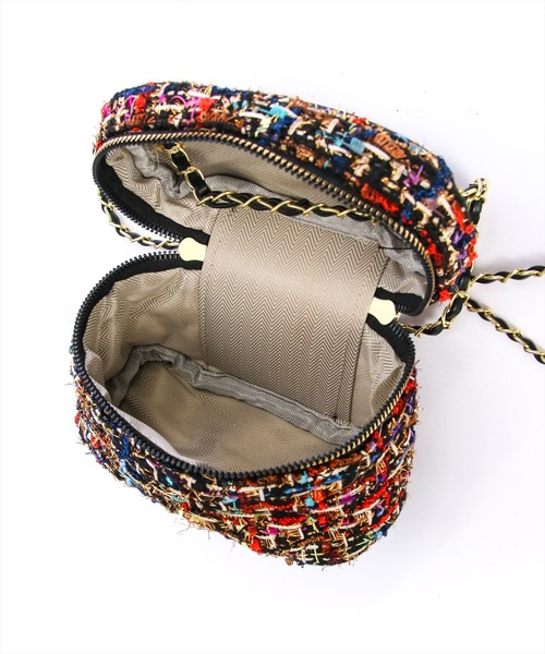 clear（クリア）の「ツイードバニティバッグ≪2024AW新作≫（ショルダーバッグ・レディース・マルチ/オフホワイト/ブラック・F）」の7枚目の写真