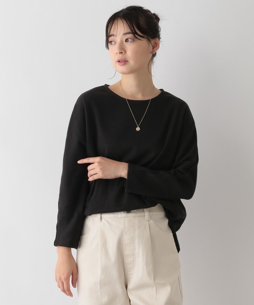 GLOBAL WORK Smile Seed Store（グローバルワーク スマイルシードストア）の「ドルマンワッフルプルオーバー/130992（Tシャツ/カットソー・レディース・ブラック/アイボリー/オフホワイト/ブラック×ホワイト・LARGE/MEDIUM/SMALL/X-LARGE）」の20枚目の写真