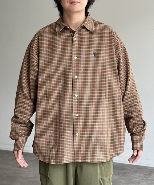 U.S. POLO ASSN.(ユーエスポロアッスン)の「【U.S. POLO ASSN.】1ポイント刺繍長袖シャツ(シャツ/ブラウス・レディース・サックスブルー/ブラウン/インディゴブルー/ブラック・LARGE/MEDIUM)」の20枚目の写真