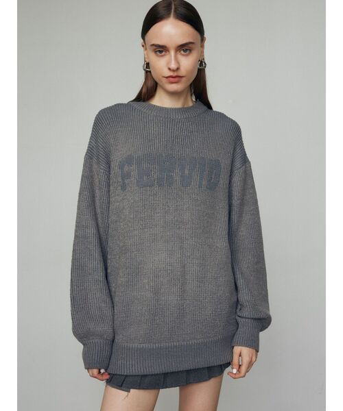 EMODA（エモダ）の「プレーティングオーバールーズニット（ニット/セーター・レディース・ブラック/ブルー/イエロー/グレー・FREE）」の7枚目の写真