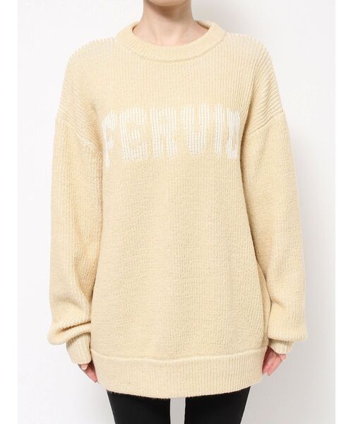 EMODA（エモダ）の「プレーティングオーバールーズニット（ニット/セーター・レディース・ブラック/ブルー/イエロー/グレー・FREE）」の14枚目の写真