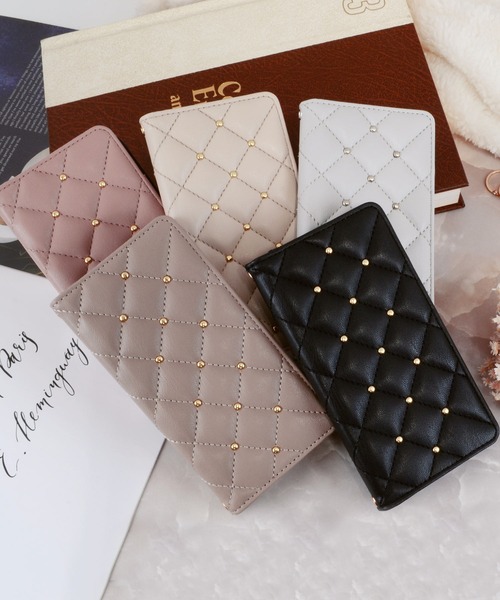 CECIL McBEE（セシルマクビー）の「iPhone17 iPhone17Pro iPhoneAir iPhone16/16Pro/16e/15/14/13 セシルマクビー [キルティング手帳]（スマホケース/カバー・レディース・ブラック/スモークピンク/グレー/ベージュ/モカ・iPhone 16/iPhone 16 Pro/iPhone 15/iPhone 16e/iPhone 17/iPhone 17 Pro/iPhone Air）」の6枚目の写真