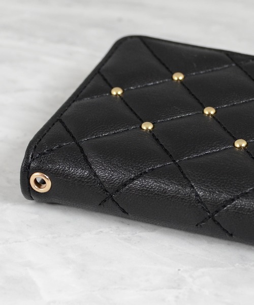 CECIL McBEE（セシルマクビー）の「iPhone17 iPhone17Pro iPhoneAir iPhone16/16Pro/16e/15/14/13 セシルマクビー [キルティング手帳]（スマホケース/カバー・レディース・ブラック/スモークピンク/グレー/ベージュ/モカ・iPhone 16/iPhone 16 Pro/iPhone 15/iPhone 16e/iPhone 17/iPhone 17 Pro/iPhone Air）」の9枚目の写真