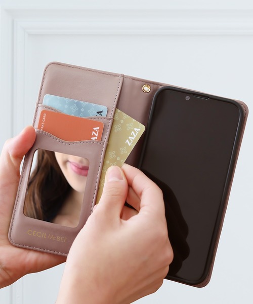 CECIL McBEE（セシルマクビー）の「iPhone17 iPhone17Pro iPhoneAir iPhone16/16Pro/16e/15/14/13 セシルマクビー [キルティング手帳]（スマホケース/カバー・レディース・ブラック/スモークピンク/グレー/ベージュ/モカ・iPhone 16/iPhone 16 Pro/iPhone 15/iPhone 16e/iPhone 17/iPhone 17 Pro/iPhone Air）」の17枚目の写真