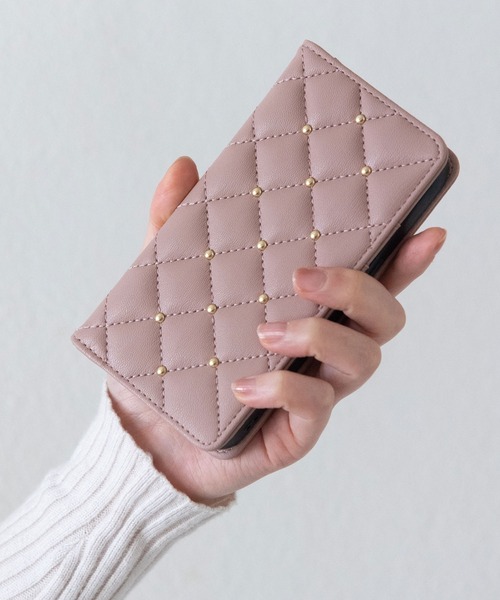 CECIL McBEE（セシルマクビー）の「iPhone17 iPhone17Pro iPhoneAir iPhone16/16Pro/16e/15/14/13 セシルマクビー [キルティング手帳]（スマホケース/カバー・レディース・ブラック/スモークピンク/グレー/ベージュ/モカ・iPhone 16/iPhone 16 Pro/iPhone 15/iPhone 16e/iPhone 17/iPhone 17 Pro/iPhone Air）」の18枚目の写真