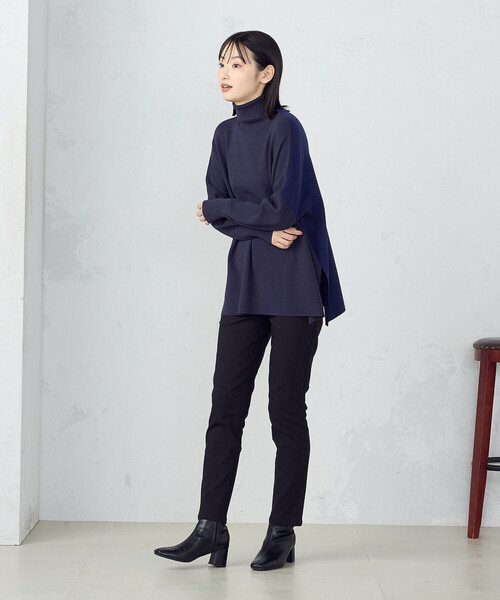 COMME CA MODELS（コムサモデルズ）の「【美しいベーシックパンツ】裏起毛ハイテンションパンツ（その他パンツ・レディース・ブラック/ベージュ/ネイビー/チャコール・X-LARGE/XX-LARGE/SMALL/MEDIUM/LARGE/X-SMALL/XX-SMALL）」の14枚目の写真