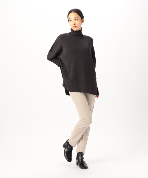 COMME CA MODELS（コムサモデルズ）の「【美しいベーシックパンツ】裏起毛ハイテンションパンツ（その他パンツ・レディース・ブラック/ベージュ/ネイビー/チャコール・X-LARGE/XX-LARGE/SMALL/MEDIUM/LARGE/X-SMALL/XX-SMALL）」の5枚目の写真