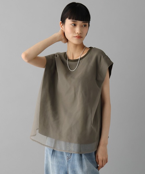 【セール】シアードッキングTEE 121173（Tシャツ/カットソー）｜O0u（オーゼロユー）