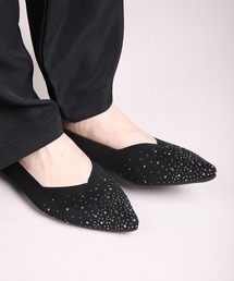 【shoes365】ラインストーン装飾編み込みパンプス