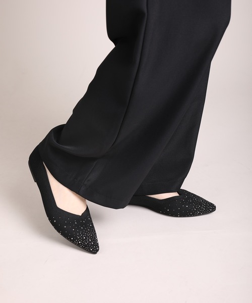 shoes365（シューズスリーシックスファイヴ）の「【shoes365】ラインストーン装飾編み込みパンプス（パンプス・レディース・ブラック/ライトベージュ/グレー・22.5cm/23.0cm/23.5cm/24.0cm/24.5cm/25.0cm）」の21枚目の写真