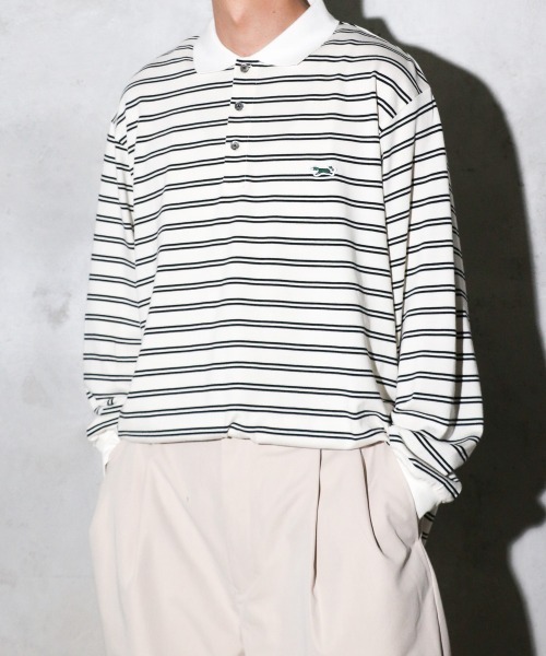 PENNEY'S / ぺニーズ THE FOX BORDER LS POLO フォックス ワンポイント ボーダー 長袖ポロシャツ（ポロシャツ）｜PENNEYS（ぺニーズ）