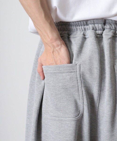 SUGGESTION(サジェッション)の「Two tuck sweatpants / 2タックスウェットパンツ unisex(スウェットパンツ・メンズ・杢グレー/ブラック・M/L)」の9枚目の写真