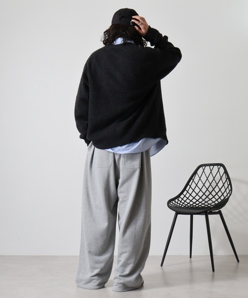 SUGGESTION(サジェッション)の「Two tuck sweatpants / 2タックスウェットパンツ unisex(スウェットパンツ・メンズ・杢グレー/ブラック・M/L)」の21枚目の写真