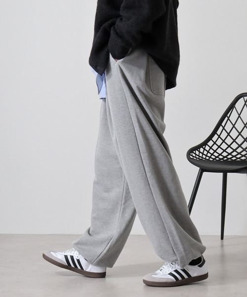 SUGGESTION(サジェッション)の「Two tuck sweatpants / 2タックスウェットパンツ unisex(スウェットパンツ・メンズ・杢グレー/ブラック・M/L)」の20枚目の写真