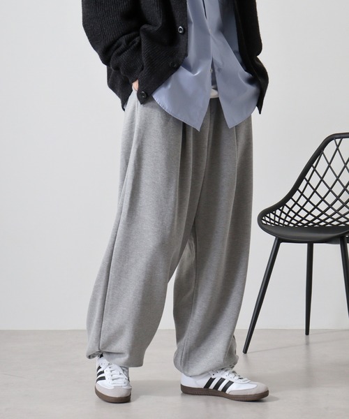 SUGGESTION(サジェッション)の「Two tuck sweatpants / 2タックスウェットパンツ unisex(スウェットパンツ・メンズ・杢グレー/ブラック・M/L)」の18枚目の写真