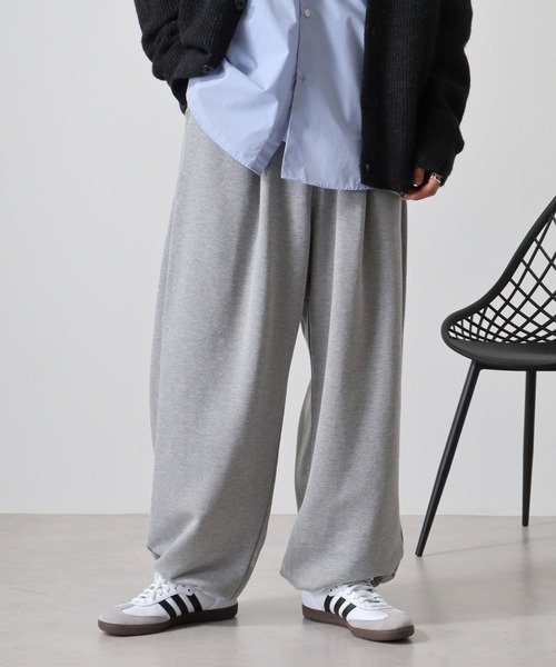 SUGGESTION(サジェッション)の「Two tuck sweatpants / 2タックスウェットパンツ unisex(スウェットパンツ・メンズ・杢グレー/ブラック・M/L)」の19枚目の写真