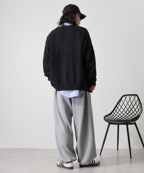 SUGGESTION(サジェッション)の「Two tuck sweatpants / 2タックスウェットパンツ unisex(スウェットパンツ・メンズ・杢グレー/ブラック・M/L)」の16枚目の写真
