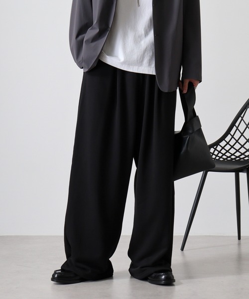SUGGESTION(サジェッション)の「Two tuck sweatpants / 2タックスウェットパンツ unisex(スウェットパンツ・メンズ・杢グレー/ブラック・M/L)」の7枚目の写真