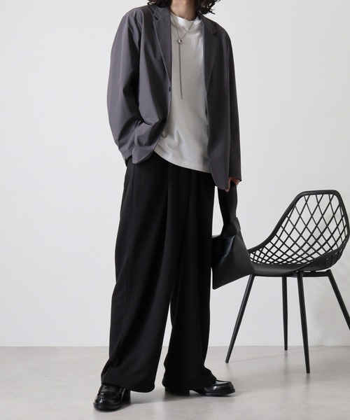 SUGGESTION(サジェッション)の「Two tuck sweatpants / 2タックスウェットパンツ unisex(スウェットパンツ・メンズ・杢グレー/ブラック・M/L)」の5枚目の写真