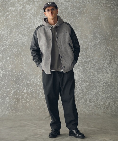 mj10345-Leather RS Award Jacket スタジャン（スタジャン）｜THEOREM