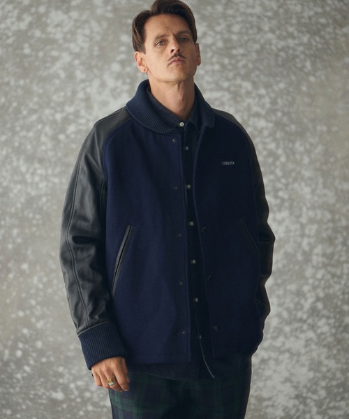 mj10345-Leather RS Award Jacket スタジャン（スタジャン）｜THEOREM