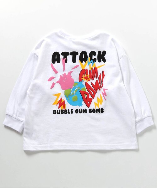 BREEZE（ブリーズ）の「バックプリントPOPお菓子Tシャツ（Tシャツ/カットソー・キッズ・キャメル/ブラック/ライム/オフホワイト・90/100/110/120/80/130/140）」の19枚目の写真