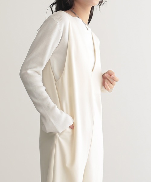 for/c(フォーシー)の「裾ドロストバルーンサロペット【サスティナブル】(サロペット/オーバーオール・レディース・アイボリー/ブラック・M/L)」の12枚目の写真