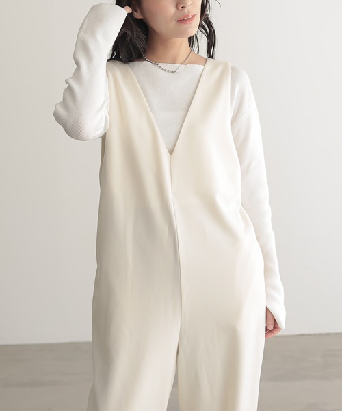 for/c(フォーシー)の「裾ドロストバルーンサロペット【サスティナブル】(サロペット/オーバーオール・レディース・アイボリー/ブラック・M/L)」の13枚目の写真