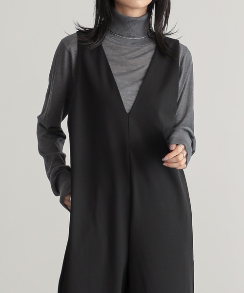 for/c(フォーシー)の「裾ドロストバルーンサロペット【サスティナブル】(サロペット/オーバーオール・レディース・アイボリー/ブラック・M/L)」の7枚目の写真
