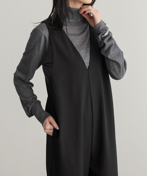 for/c(フォーシー)の「裾ドロストバルーンサロペット【サスティナブル】(サロペット/オーバーオール・レディース・アイボリー/ブラック・M/L)」の8枚目の写真