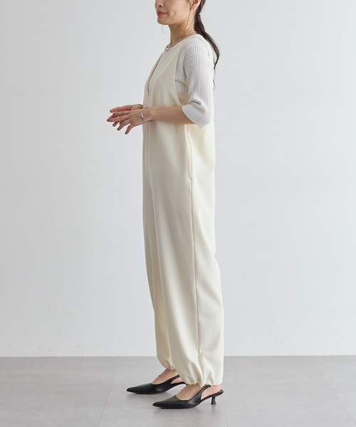 for/c(フォーシー)の「裾ドロストバルーンサロペット【サスティナブル】(サロペット/オーバーオール・レディース・アイボリー/ブラック・M/L)」の19枚目の写真