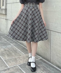 F i.n.t | 【2サイズ展開】コインチェーン使いバイアスチェックフレアースカート/F&A(スカート)