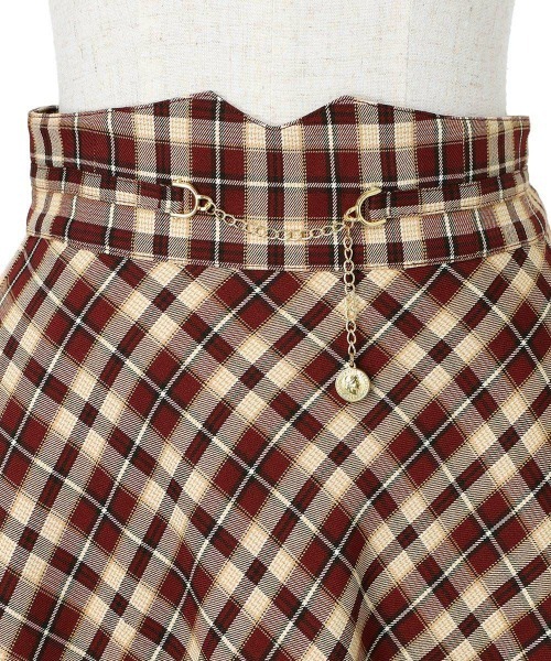 F i.n.t（フィント）の「【2サイズ展開】コインチェーン使いバイアスチェックフレアースカート/F&A/fint（スカート・レディース・ボルドー/ネイビー・2/1）」の16枚目の写真