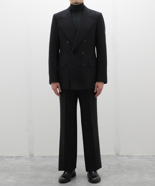 EDIFICE（エディフィス）の「HUSBANDS(ハズバンズ) Double Jacket Scottish wool（テーラードジャケット・メンズ・ブラック・48）」の2枚目の写真