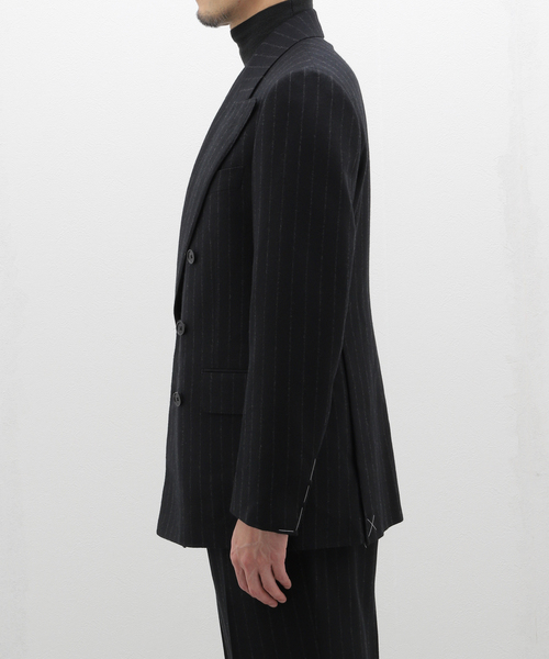EDIFICE（エディフィス）の「HUSBANDS(ハズバンズ) Double Jacket Scottish wool（テーラードジャケット・メンズ・ブラック・48）」の4枚目の写真