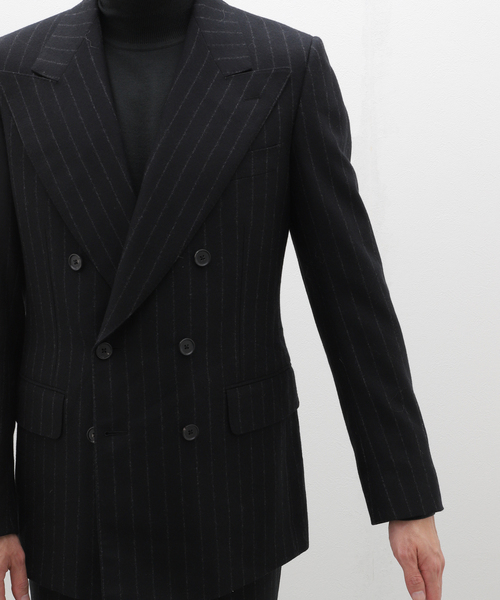 EDIFICE（エディフィス）の「HUSBANDS(ハズバンズ) Double Jacket Scottish wool（テーラードジャケット・メンズ・ブラック・48）」の8枚目の写真