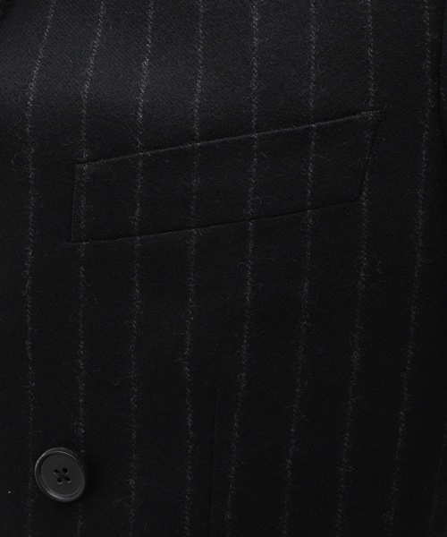 EDIFICE（エディフィス）の「HUSBANDS(ハズバンズ) Double Jacket Scottish wool（テーラードジャケット・メンズ・ブラック・48）」の11枚目の写真