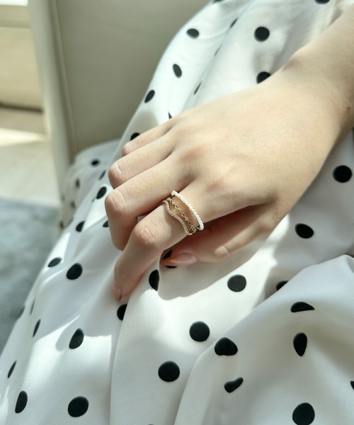 ciite'（シーテ）の「grain pearl ring（リング・レディース・ゴールド・FREE）」の6枚目の写真