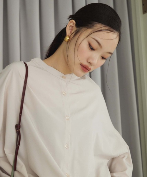 Edit Sheen(エディットシーン)の「ドロストデザインシャツ(シャツ/ブラウス・レディース・ブラック/アイボリー・M)」の13枚目の写真